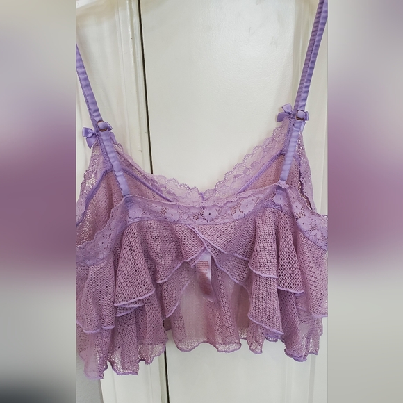Savage fenty lacy not racy crop cami purple lavender small euc - Picture 5 of 8